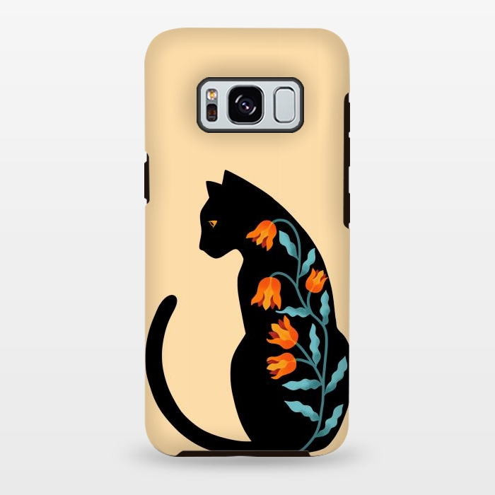 Galaxy S8 plus StrongFit Cat Floral by Coffee Man
