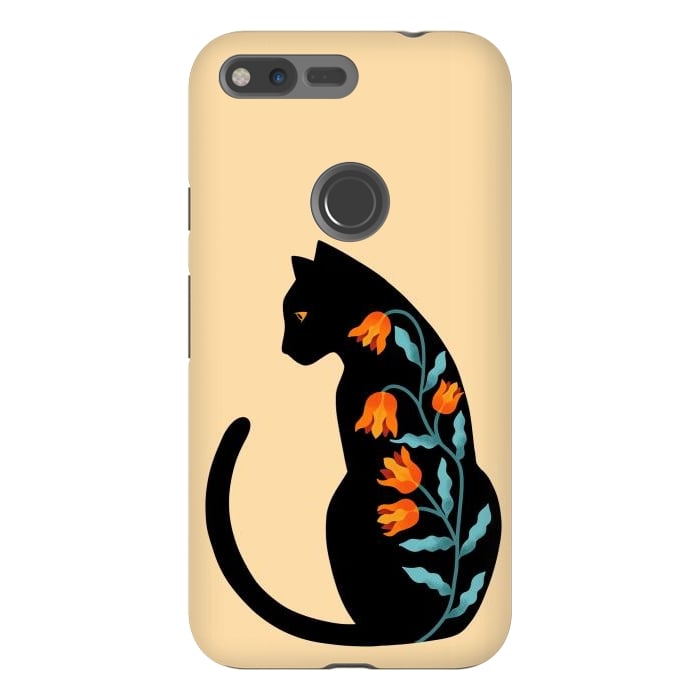 Pixel XL StrongFit Cat Floral by Coffee Man