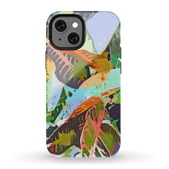 iPhone 13 mini StrongFit Jungle Plants by Uma Prabhakar Gokhale