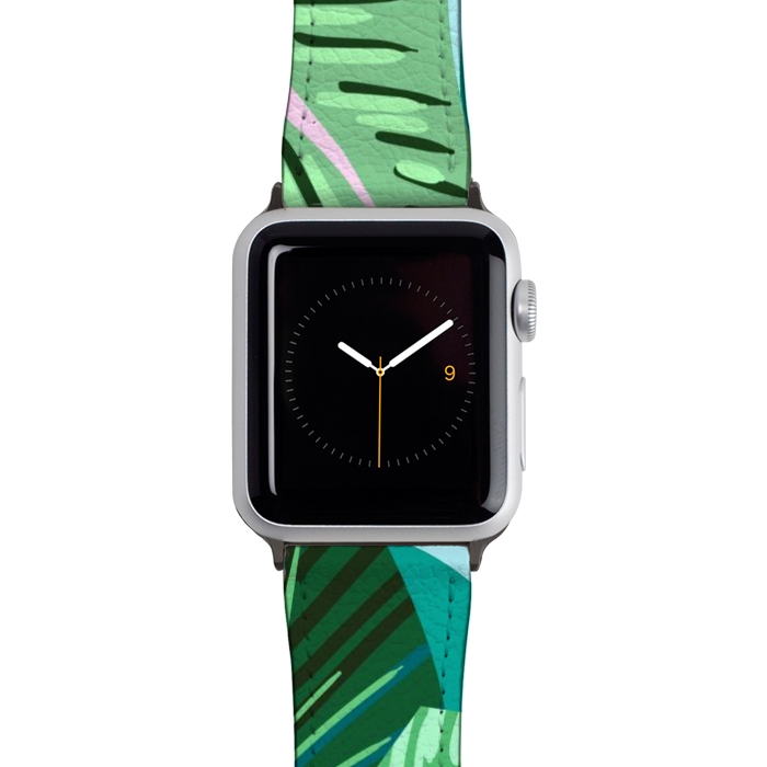 Watch 42mm / 44mm Strap PU leather Lost in Leaves by Uma Prabhakar Gokhale