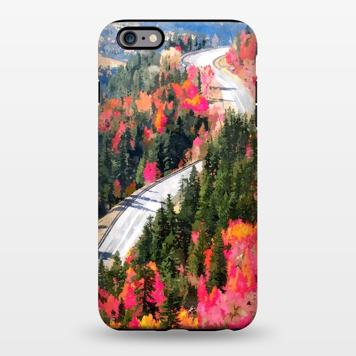 iPhone 6/6s plus StrongFit Valley of Pink Trees | Fantasy Pop of Color Forest Nature | Jungle Adventure Road Trip Pine by Uma Prabhakar Gokhale