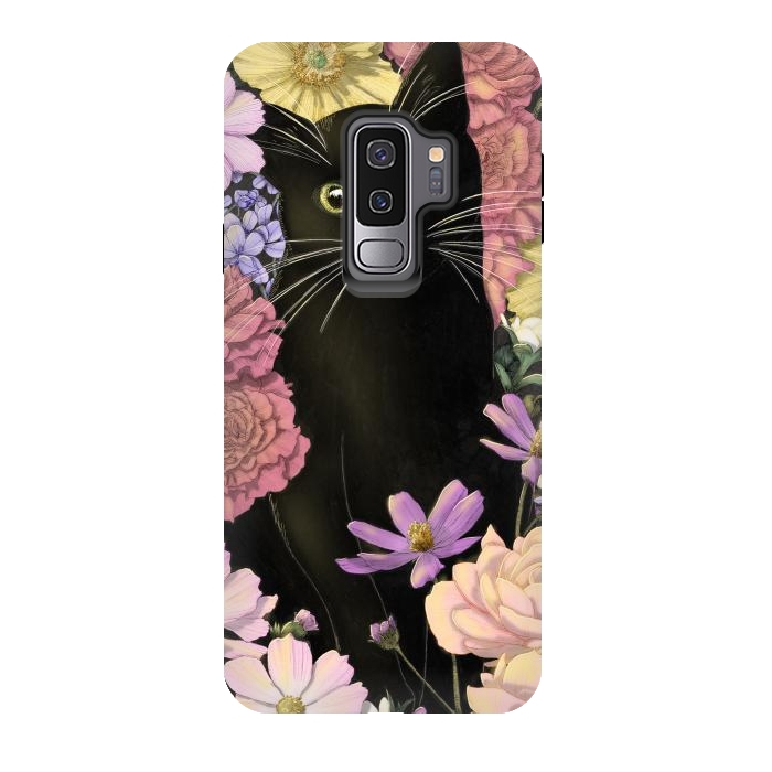 Galaxy S9 plus StrongFit Little Black Garden Cat Colour Version by ECMazur 