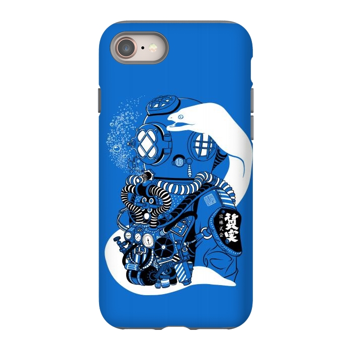 iPhone 8 StrongFit Steampunk scuba diving suit by Alberto
