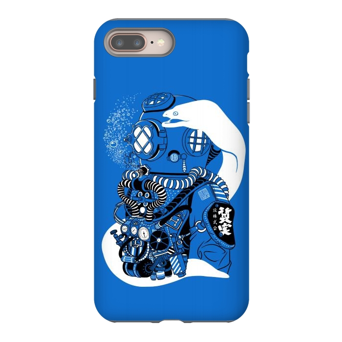 iPhone 8 plus StrongFit Steampunk scuba diving suit by Alberto