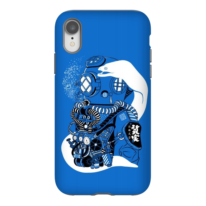 iPhone Xr StrongFit Steampunk scuba diving suit by Alberto