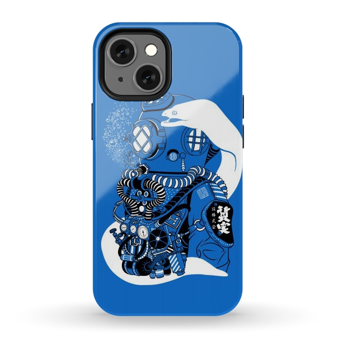 iPhone 12 mini StrongFit Steampunk scuba diving suit by Alberto