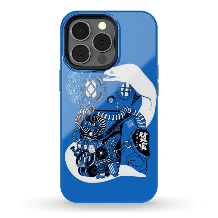 iPhone 13 pro StrongFit Steampunk scuba diving suit by Alberto