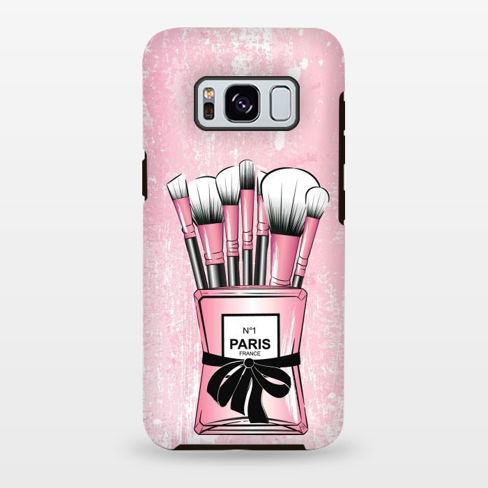 Galaxy S8 plus StrongFit Pink Paris Brushes by Martina