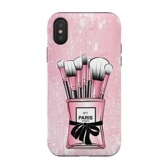 iPhone Xs / X StrongFit Pink Paris Brushes by Martina