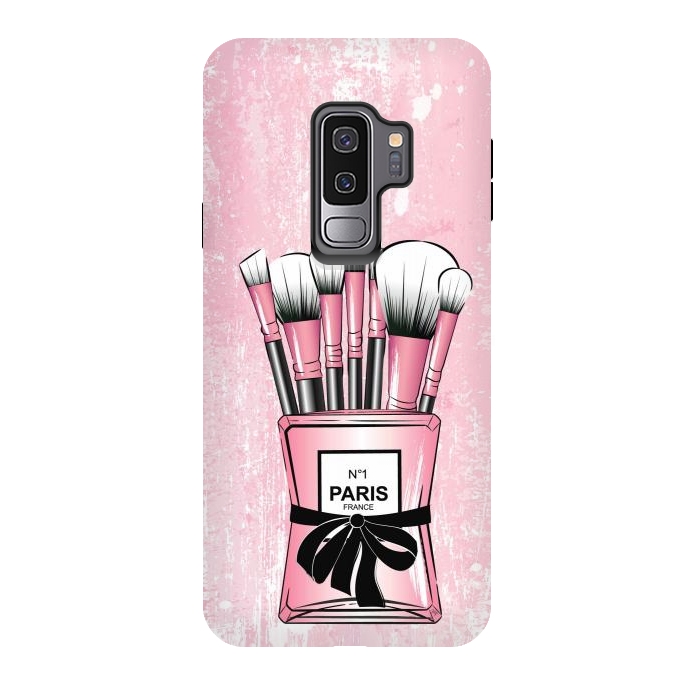 Galaxy S9 plus StrongFit Pink Paris Brushes by Martina