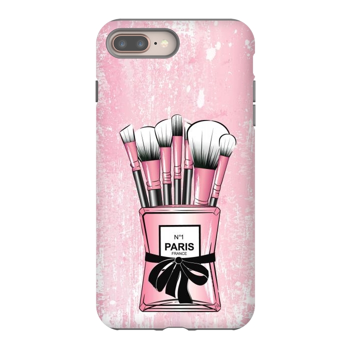 iPhone 8 plus StrongFit Pink Paris Brushes by Martina