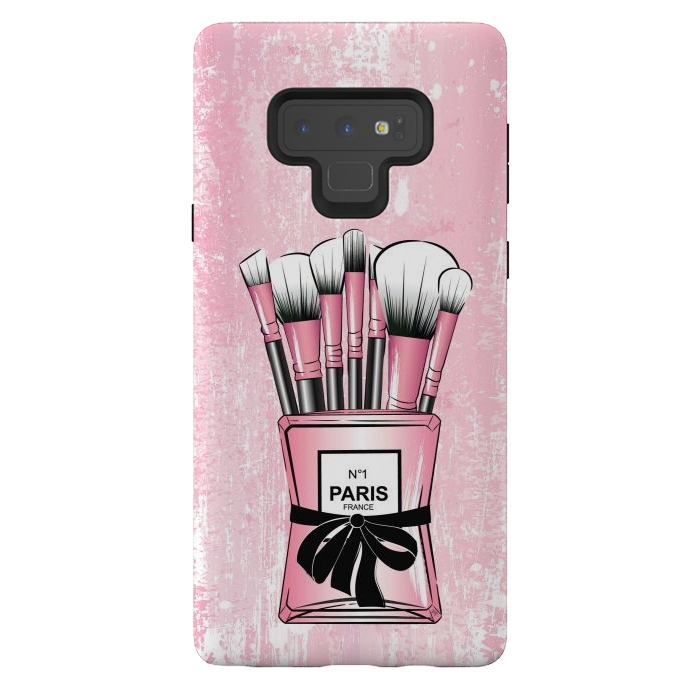 Galaxy Note 9 StrongFit Pink Paris Brushes by Martina
