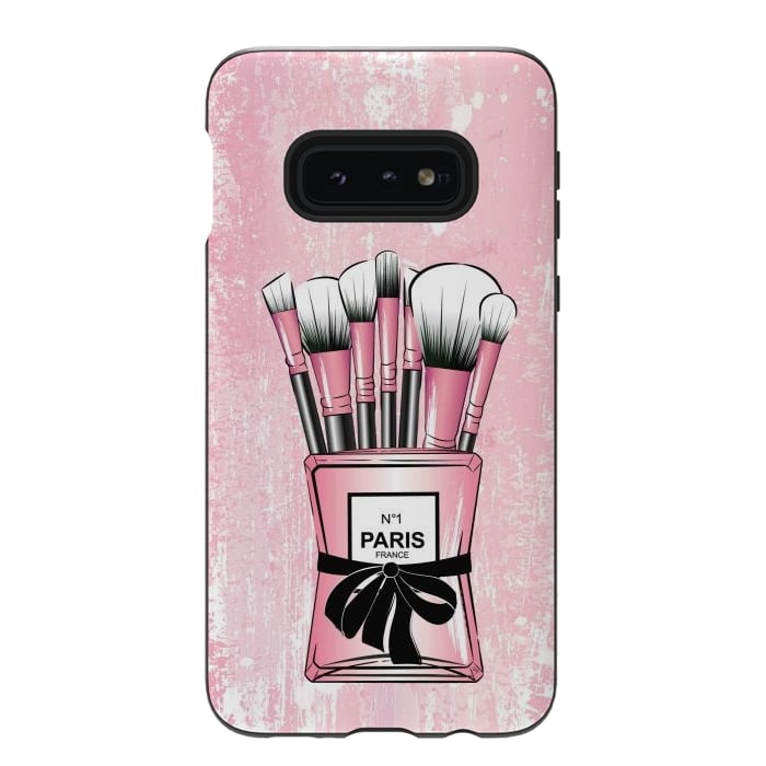Galaxy S10e StrongFit Pink Paris Brushes by Martina