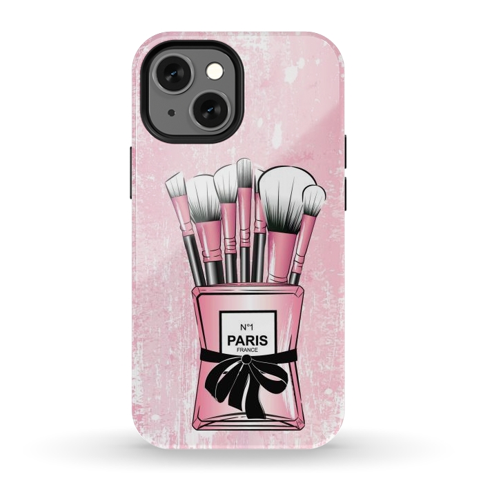 iPhone 12 mini StrongFit Pink Paris Brushes by Martina