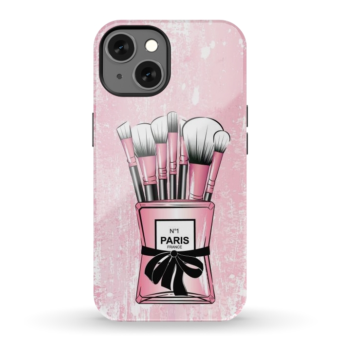 iPhone 13 StrongFit Pink Paris Brushes by Martina