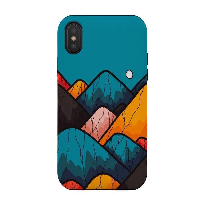 iPhone Xs / X StrongFit Round rock peaks by Steve Wade (Swade)