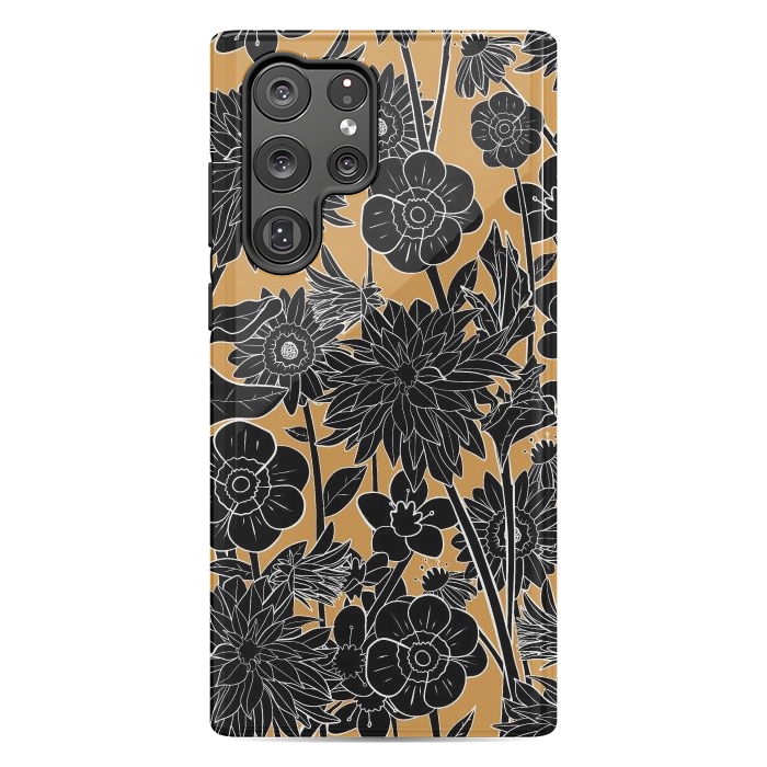 Galaxy S22 Ultra StrongFit Dark gold spring by Steve Wade (Swade)