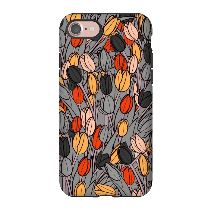 iPhone 7 StrongFit A garden of tulips  by Steve Wade (Swade)