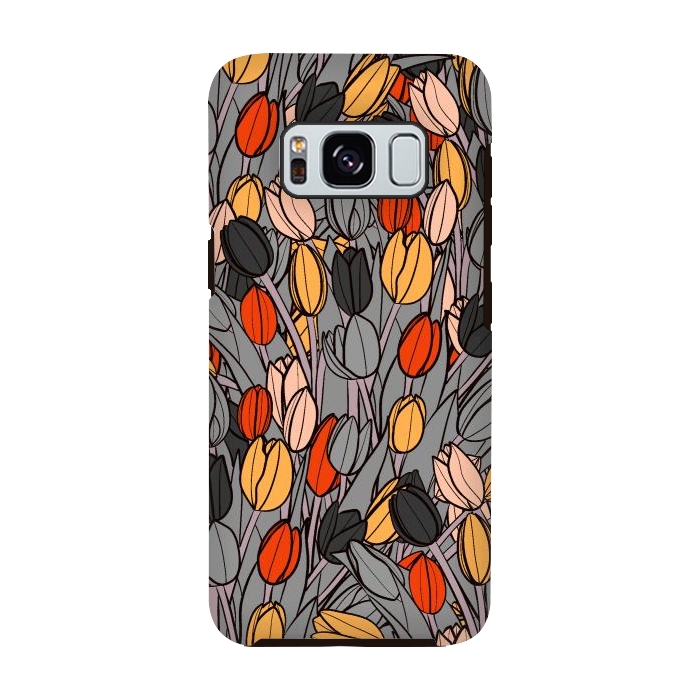 Galaxy S8 StrongFit A garden of tulips  by Steve Wade (Swade)