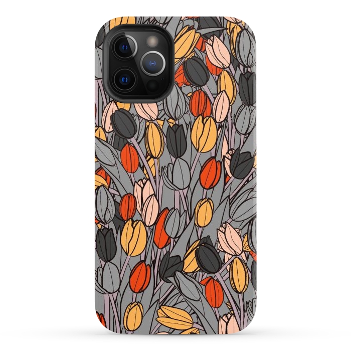 iPhone 12 Pro StrongFit A garden of tulips  by Steve Wade (Swade)