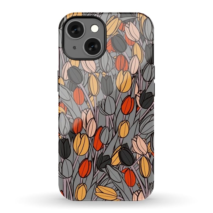 iPhone 13 StrongFit A garden of tulips  by Steve Wade (Swade)