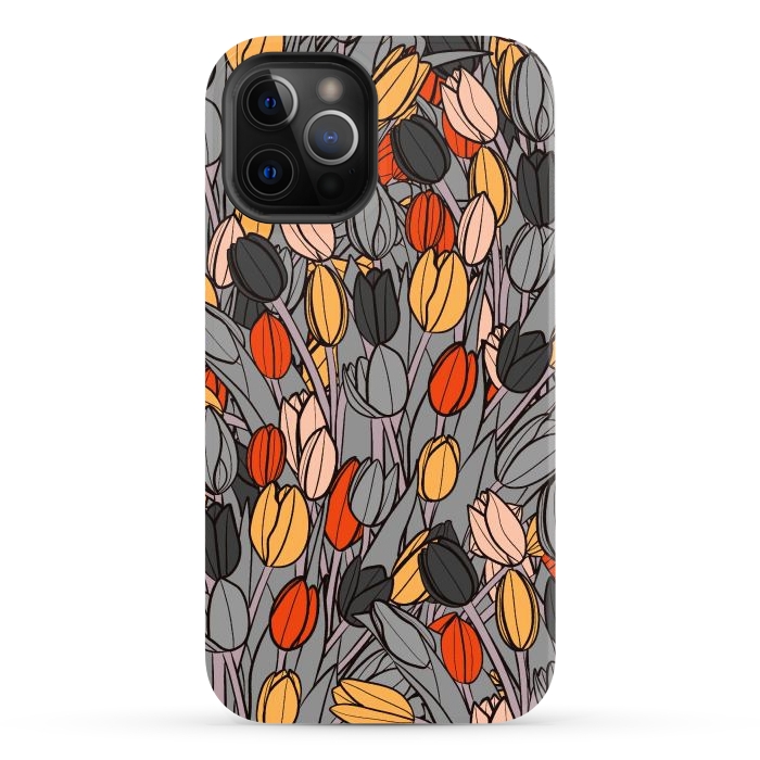 iPhone 12 Pro Max StrongFit A garden of tulips  by Steve Wade (Swade)