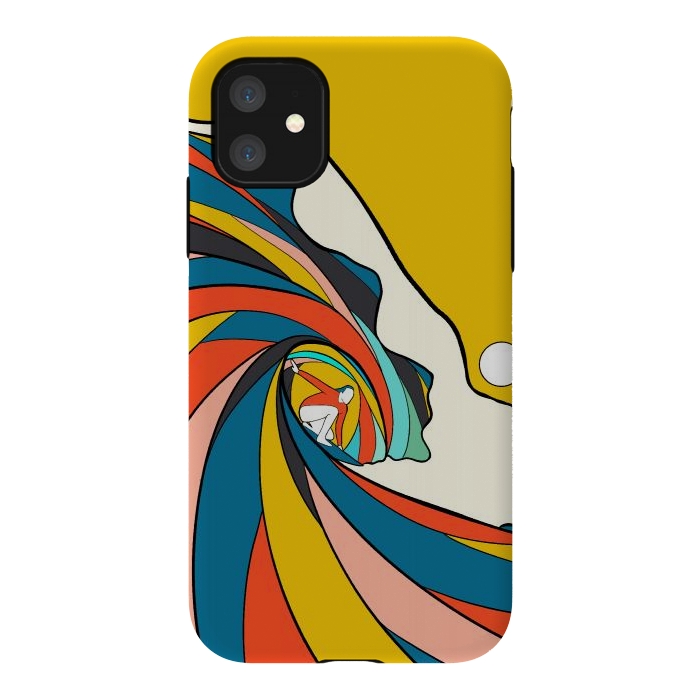 iPhone 11 StrongFit The big surf wave by Steve Wade (Swade)
