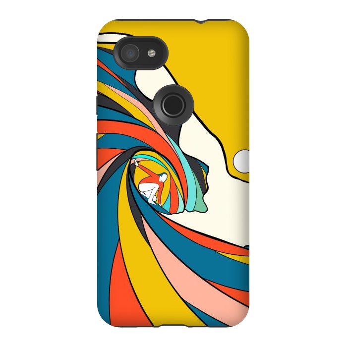 Pixel 3AXL StrongFit The big surf wave by Steve Wade (Swade)