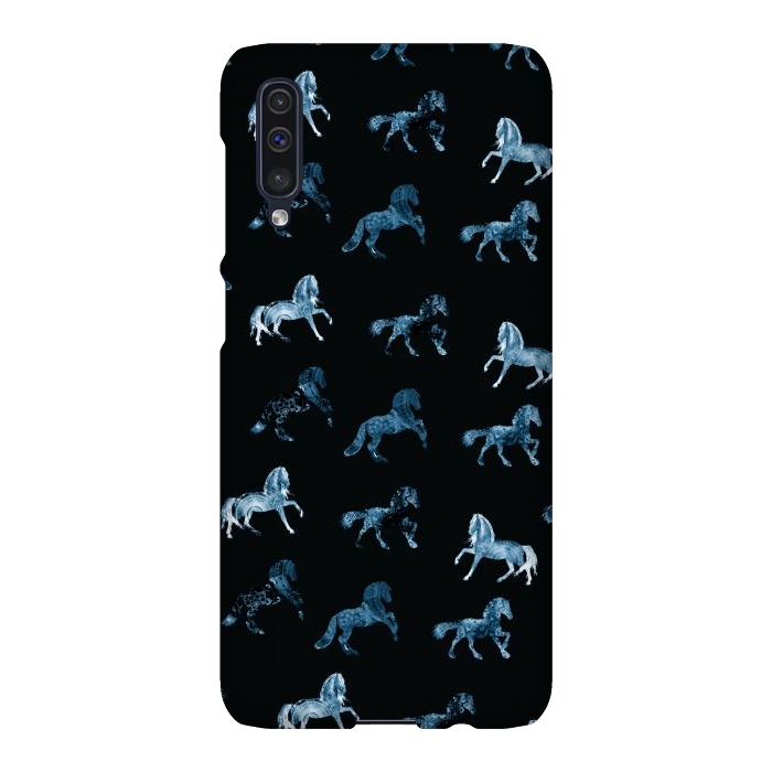 Galaxy A50 SlimFit Horse pattern - blue watercolor horses  por Oana 
