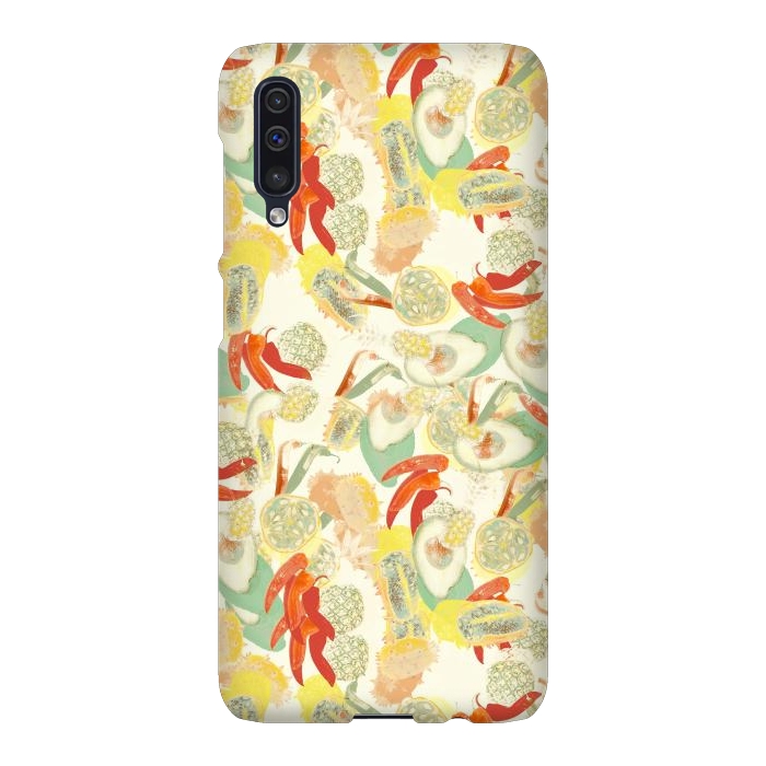 Galaxy A50 SlimFit Colorful exotic fruits and chili - tropical fruit pattern by Oana 
