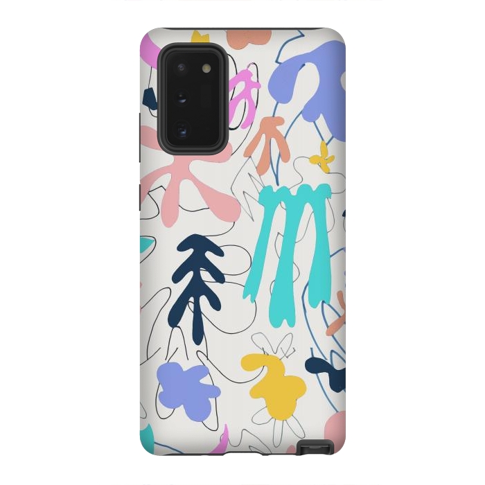 Galaxy Note 20 StrongFit Colorful retro doodles - Matisse abstract pattern by Oana 