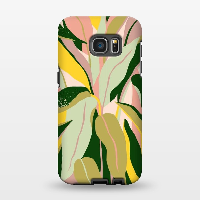 Galaxy S7 EDGE StrongFit Tropical Matisse Houseplant by Uma Prabhakar Gokhale