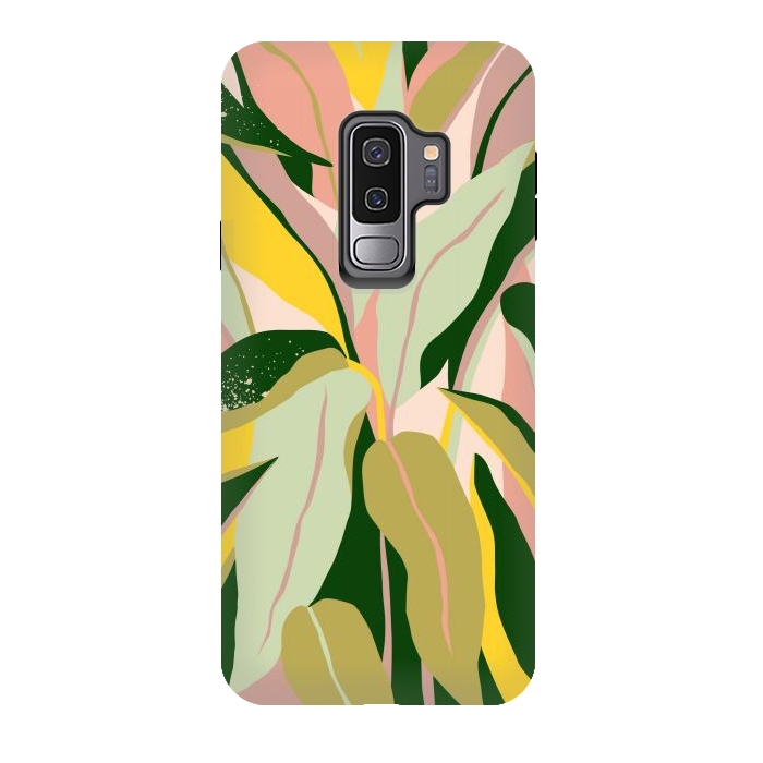 Galaxy S9 plus StrongFit Tropical Matisse Houseplant by Uma Prabhakar Gokhale