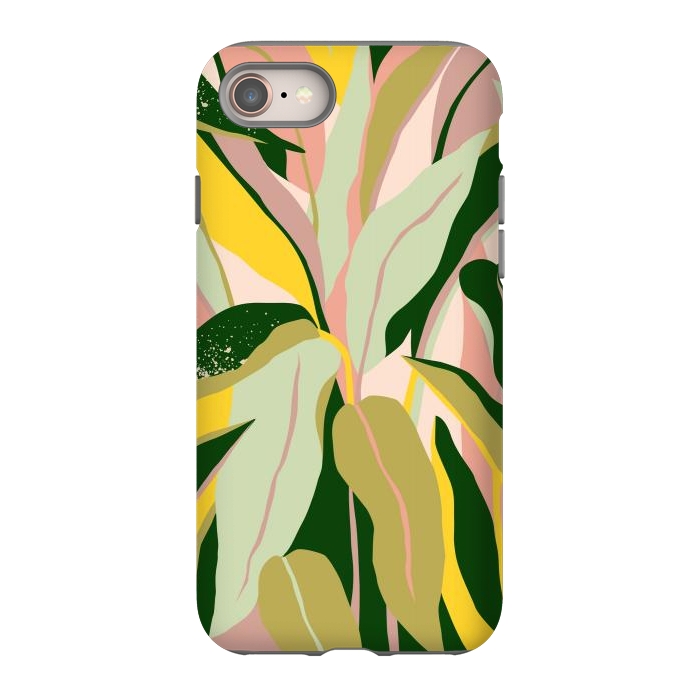 iPhone 8 StrongFit Tropical Matisse Houseplant by Uma Prabhakar Gokhale