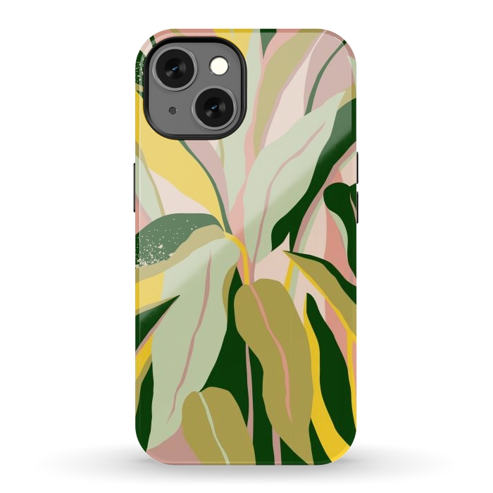 iPhone 13 StrongFit Tropical Matisse Houseplant by Uma Prabhakar Gokhale