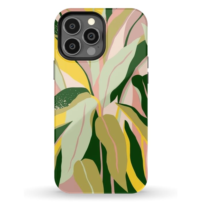 iPhone 13 Pro Max StrongFit Tropical Matisse Houseplant by Uma Prabhakar Gokhale
