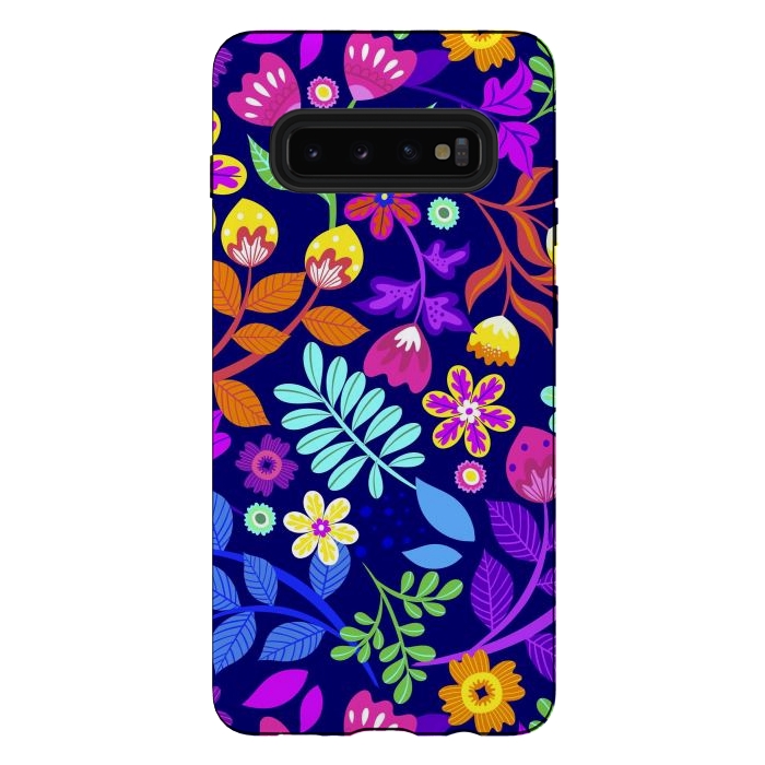 Galaxy S10 plus StrongFit Cute Flowers by ArtsCase