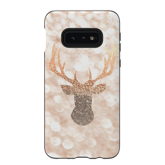 Galaxy S10e StrongFit CHAMPAGNER SANDY  STAG by Monika Strigel
