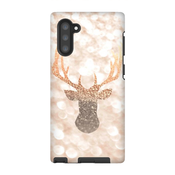Galaxy Note 10 StrongFit CHAMPAGNER SANDY  STAG by Monika Strigel