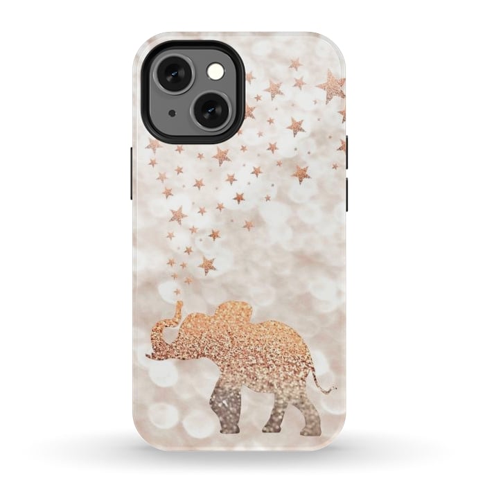 iPhone 13 mini StrongFit LUCKY ELEPHANT by Monika Strigel