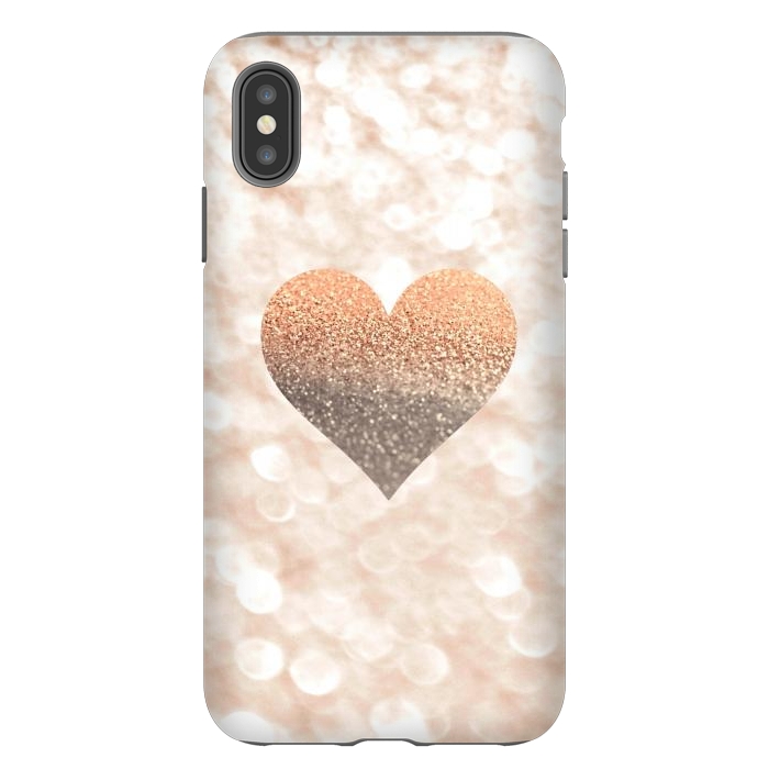 iPhone Xs Max StrongFit CHAMPAGNER SANDY HEART by Monika Strigel
