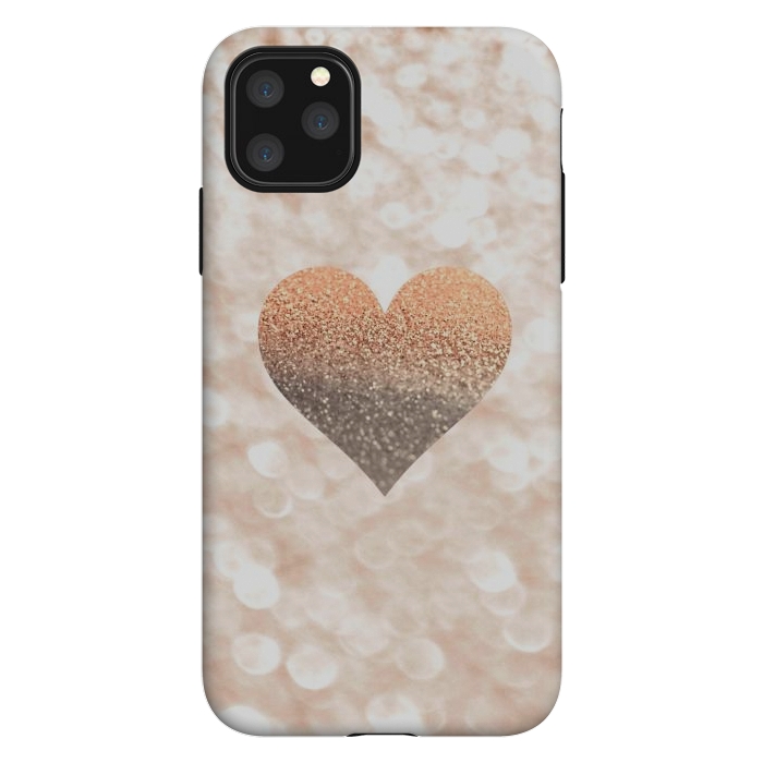 iPhone 11 Pro Max StrongFit CHAMPAGNER SANDY HEART by Monika Strigel