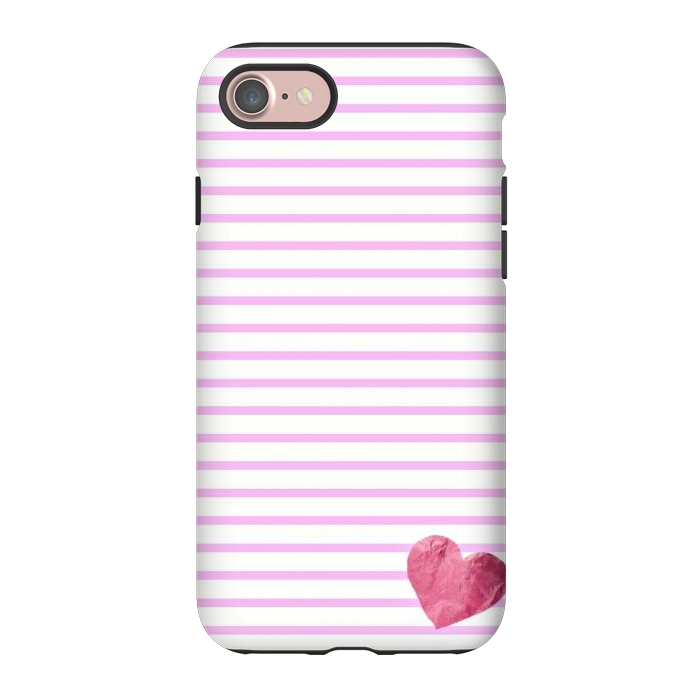iPhone 7 StrongFit LITTLE PINK HEART by Monika Strigel