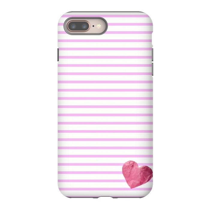 iPhone 7 plus StrongFit LITTLE PINK HEART by Monika Strigel