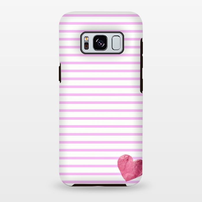Galaxy S8 plus StrongFit LITTLE PINK HEART by Monika Strigel