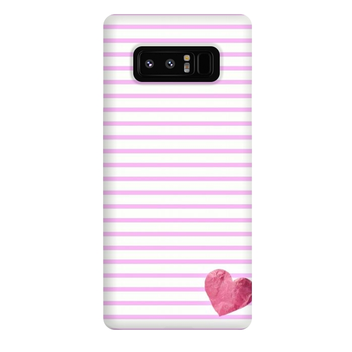 Galaxy Note 8 StrongFit LITTLE PINK HEART by Monika Strigel