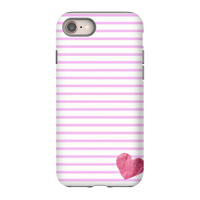 iPhone 8 StrongFit LITTLE PINK HEART by Monika Strigel
