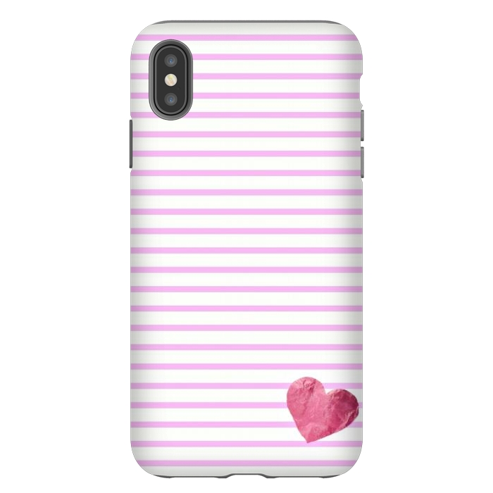 iPhone Xs Max StrongFit LITTLE PINK HEART by Monika Strigel