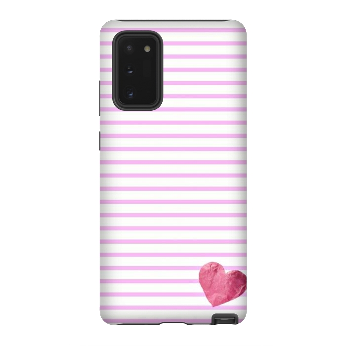 Galaxy Note 20 StrongFit LITTLE PINK HEART by Monika Strigel
