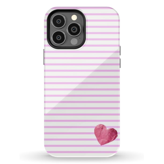 iPhone 13 Pro Max StrongFit LITTLE PINK HEART by Monika Strigel